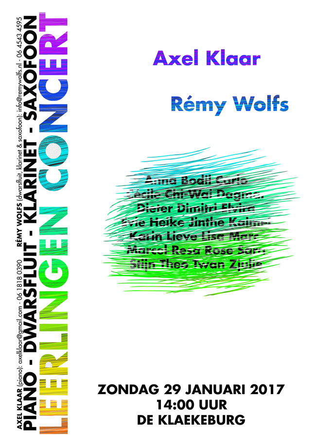 Rémy Wolfs: Leerlingen concert januari 2017